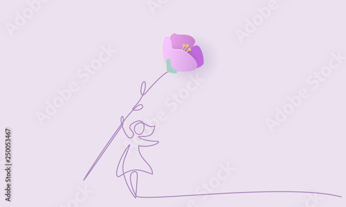 Happy 8 March womens day paper cut card