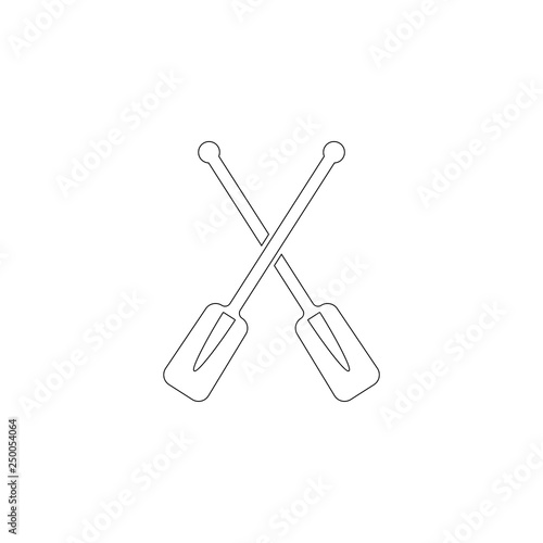 Paddle. flat vector icon