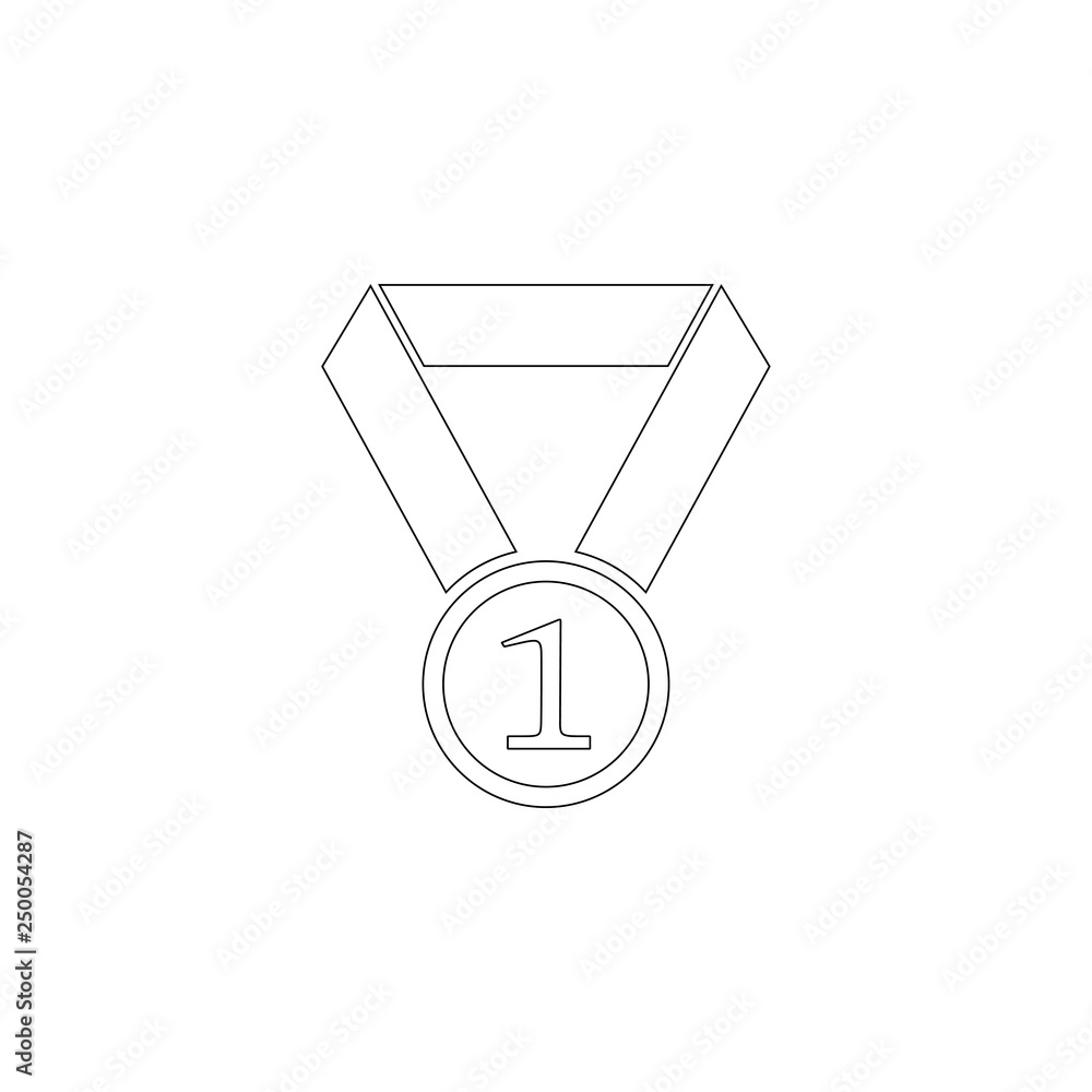 Medal. flat vector icon Medal. flat vector icon