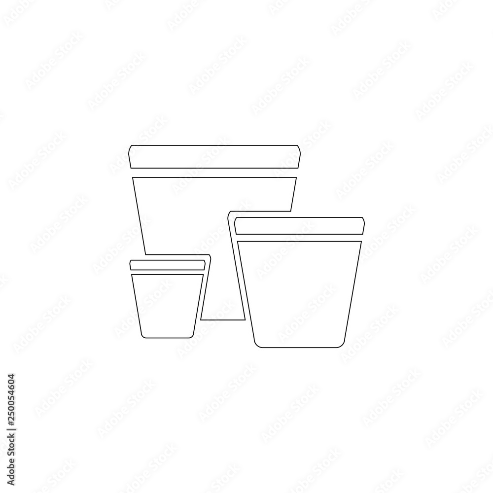 garden pots. flat vector icon garden pots. flat vector icon