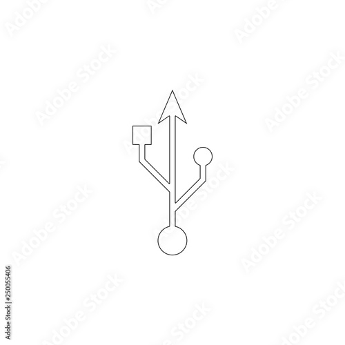 Usb icon. flat vector icon