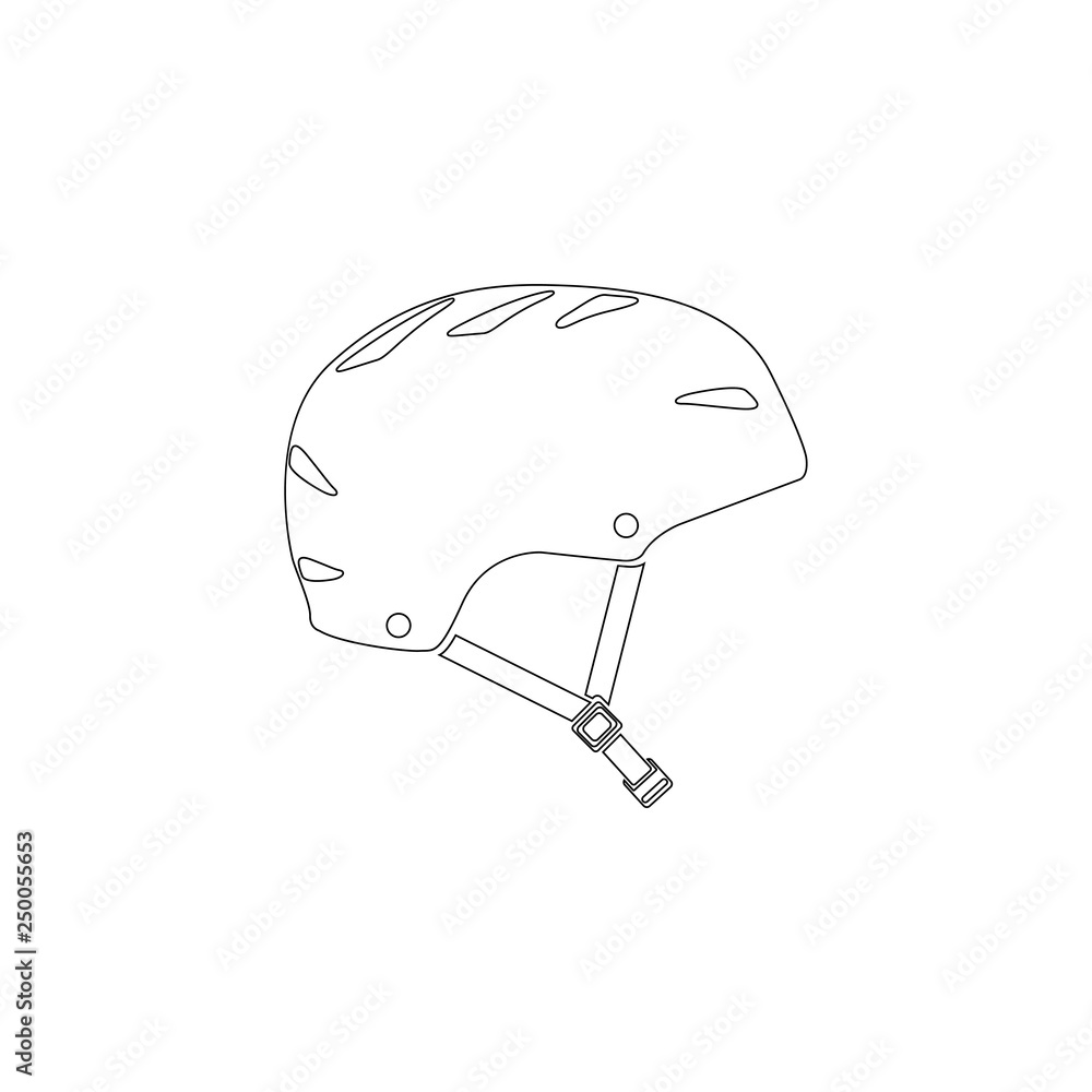 Bicycle helmet. flat vector icon Bicycle helmet. flat vector icon