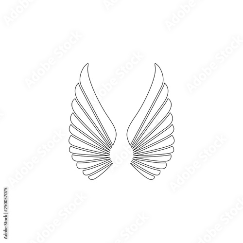Bird wings. flat vector icon