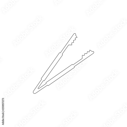 Forceps, tweezers. flat vector icon