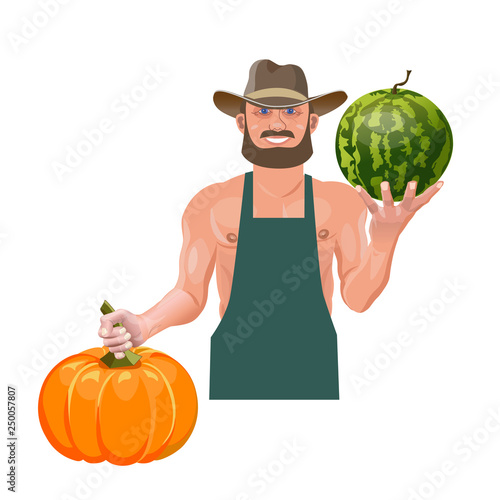 Farmer with vegetables