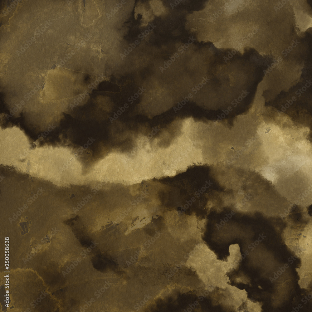 Gold luxury ink and watercolor textures on white paper background. Paint leaks and ombre effects. Hand painted vintage texture. Gold luxury ink and watercolor textures on white paper background. Paint leaks and ombre effects. Hand painted vintage texture.