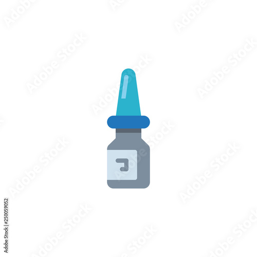 Medical Droplet flat icon, vector sign, colorful pictogram isolated on white. Nasal spray symbol, logo illustration. Flat style design