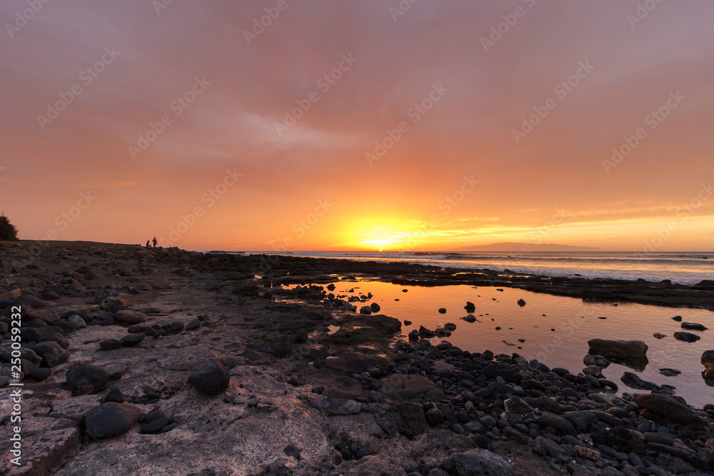 landscape at sunset