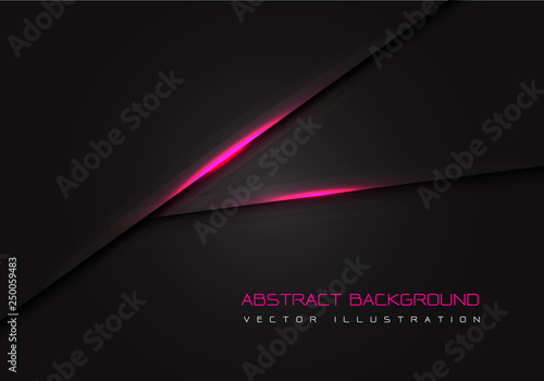 Abstract pink light power line on black design modern futuristic background vector illustration.
