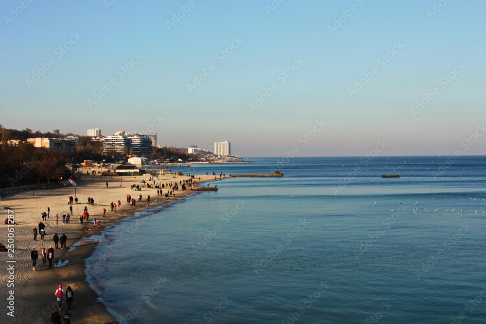 View of the Odessa coast near the Black Sea