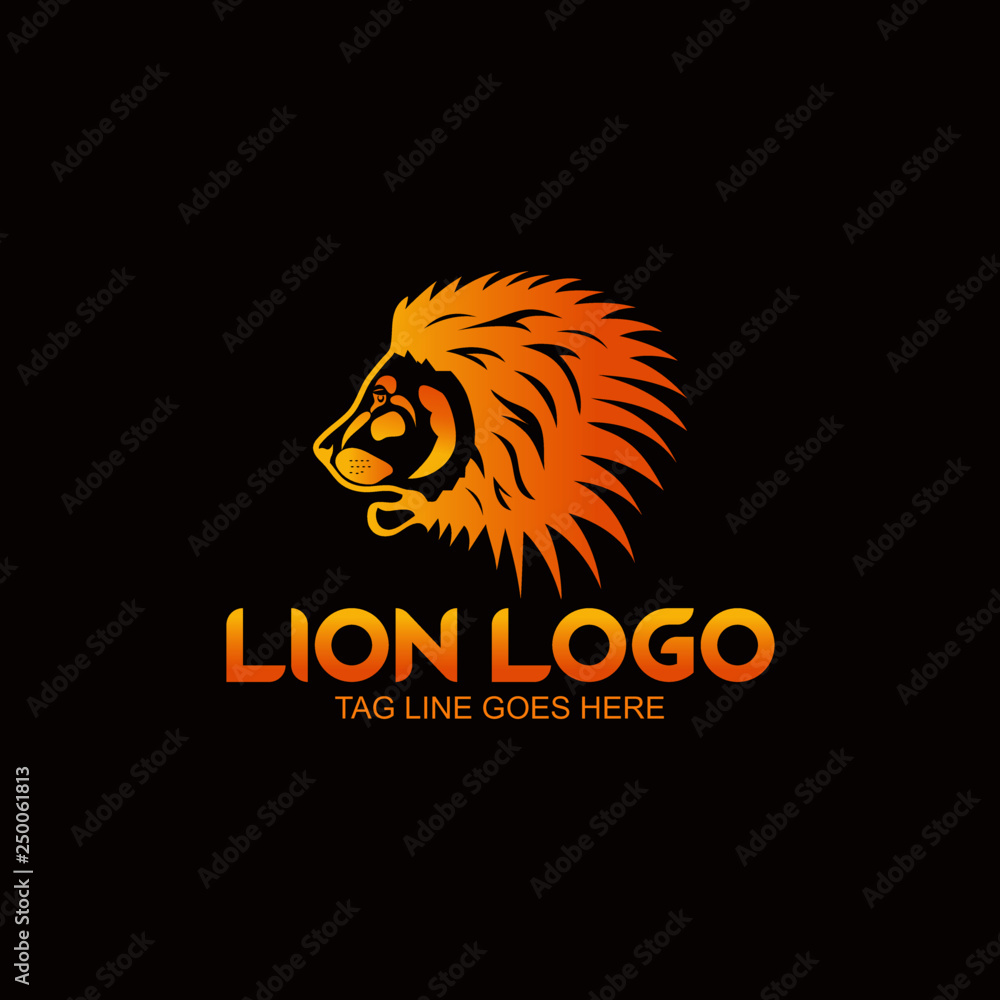 Naklejka premium lion logo | creative lion logo