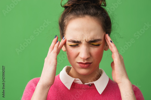 Portrait of a disappointed young woman standing