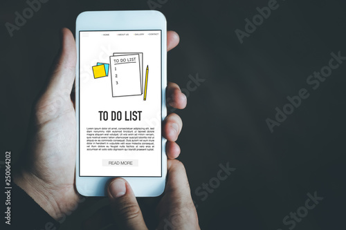 TO DO LIST CONCEPT ON SCREEN