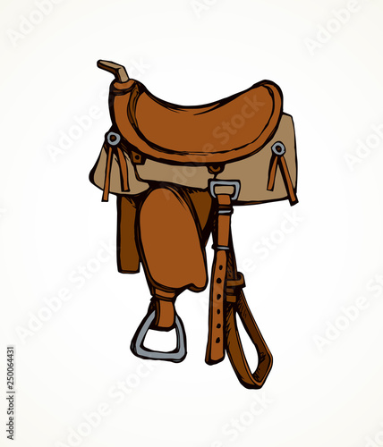 Saddle. Vector drawing