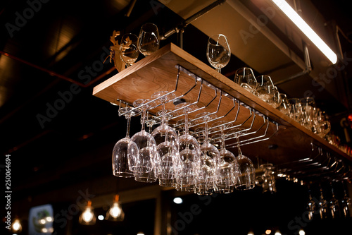 polishing bird hanging in restaurant