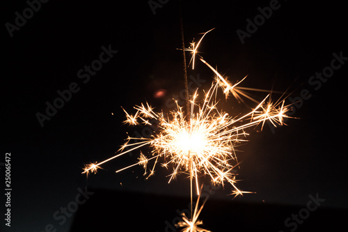 Sparkler at Christmas time and new year   s eve