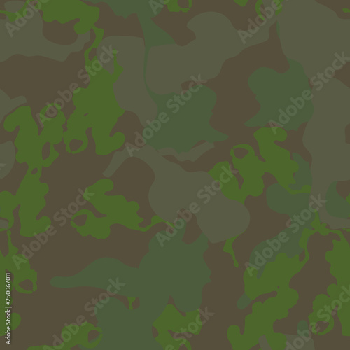Forest camouflage of various shades of green and brown colors