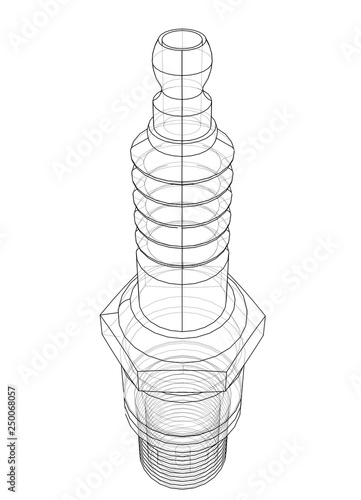 Vector spark plug concept