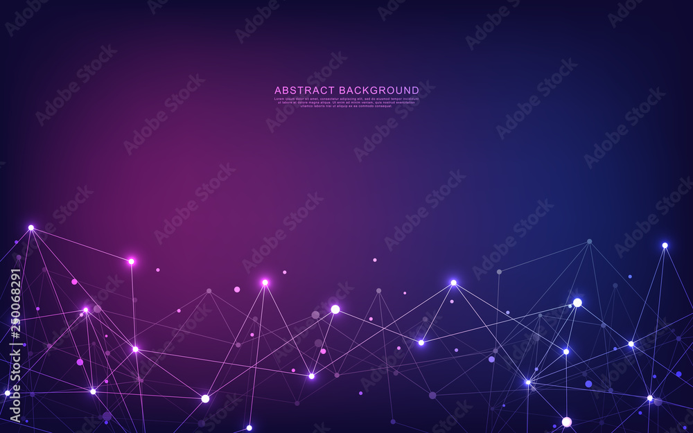 Global network connection. Abstract geometric background with connecting dots and lines. Digital technology and communication concept. Global network connection. Abstract geometric background with connecting dots and lines. Digital technology and communication concept.