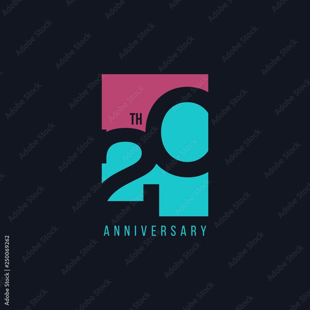 20 Year Anniversary Vector Template Design Illustration 20 Year Anniversary Vector Template Design Illustration