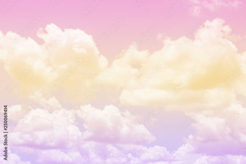 Cloud and sky with a pastel colored. Nature abstract background