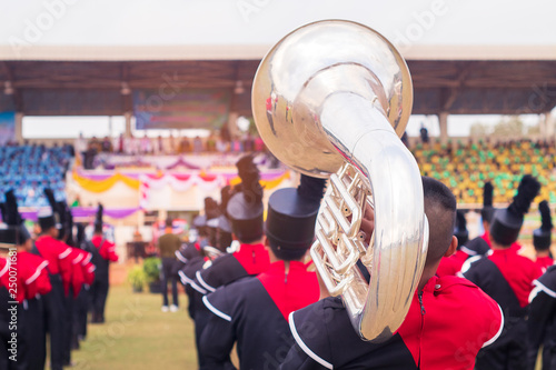 Photography Students military band with tuba