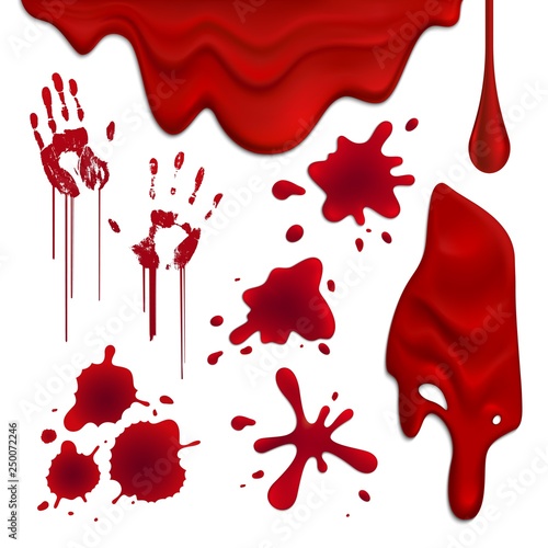 Blood Blots Realistic Set