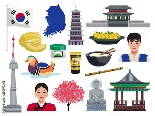 Korea Travel Icon Set