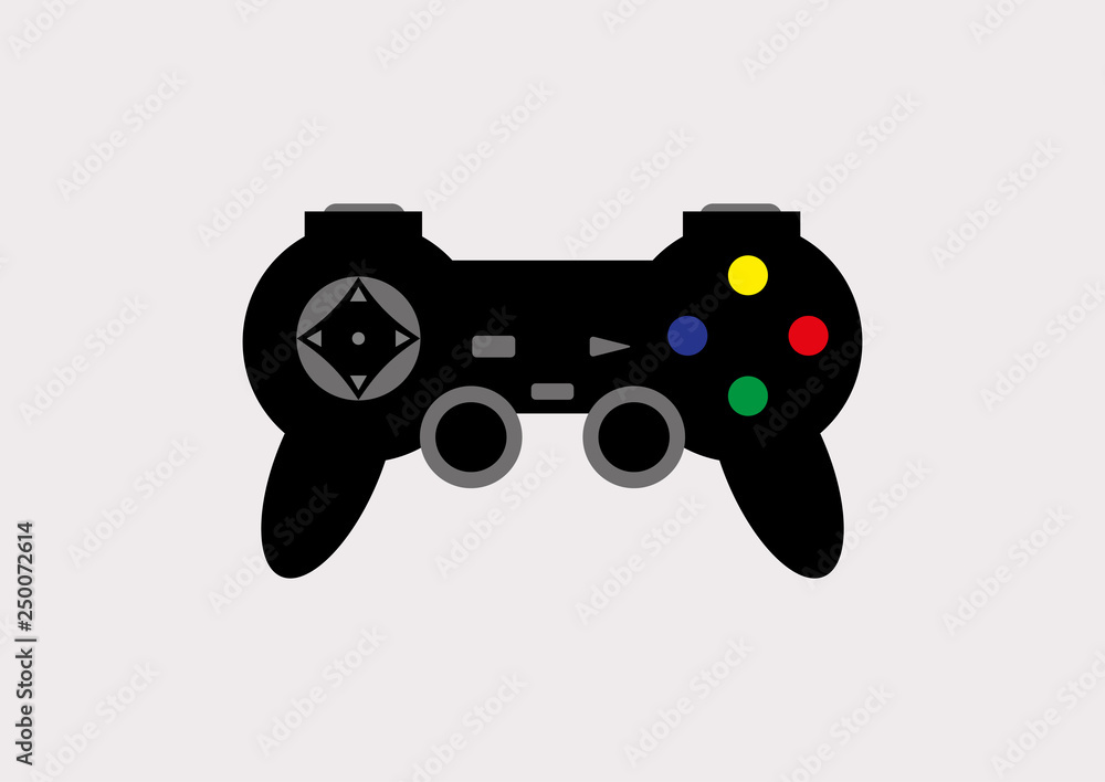 Game joystick. Vector illustration. Joystick for video games. Game joystick. Vector illustration. Joystick for video games.