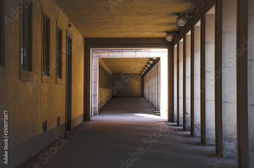 corridor in an old building