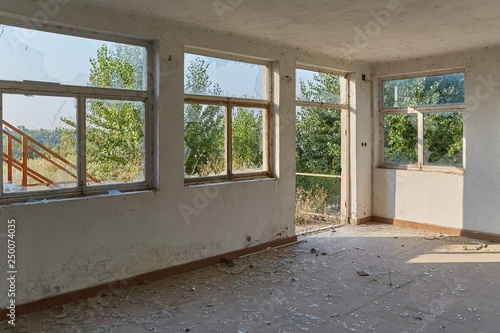 Abandoned building interior photo