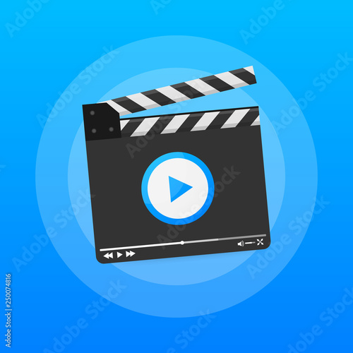 Content production, development, article writing, video. Video production. Vector illustration.