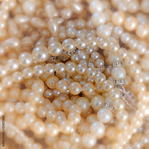 bright white pearls closeup, fashion background