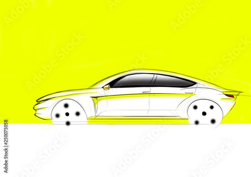 Sports Sedan Sketch