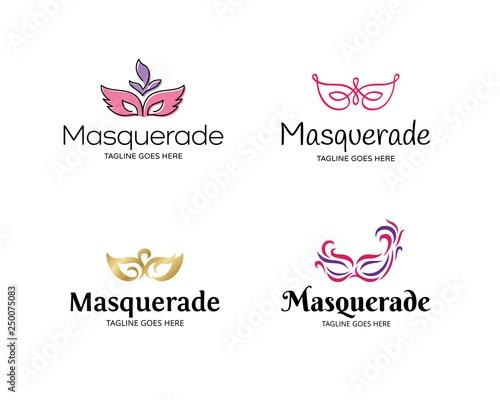 Vector Masquerade Logo Design Set
