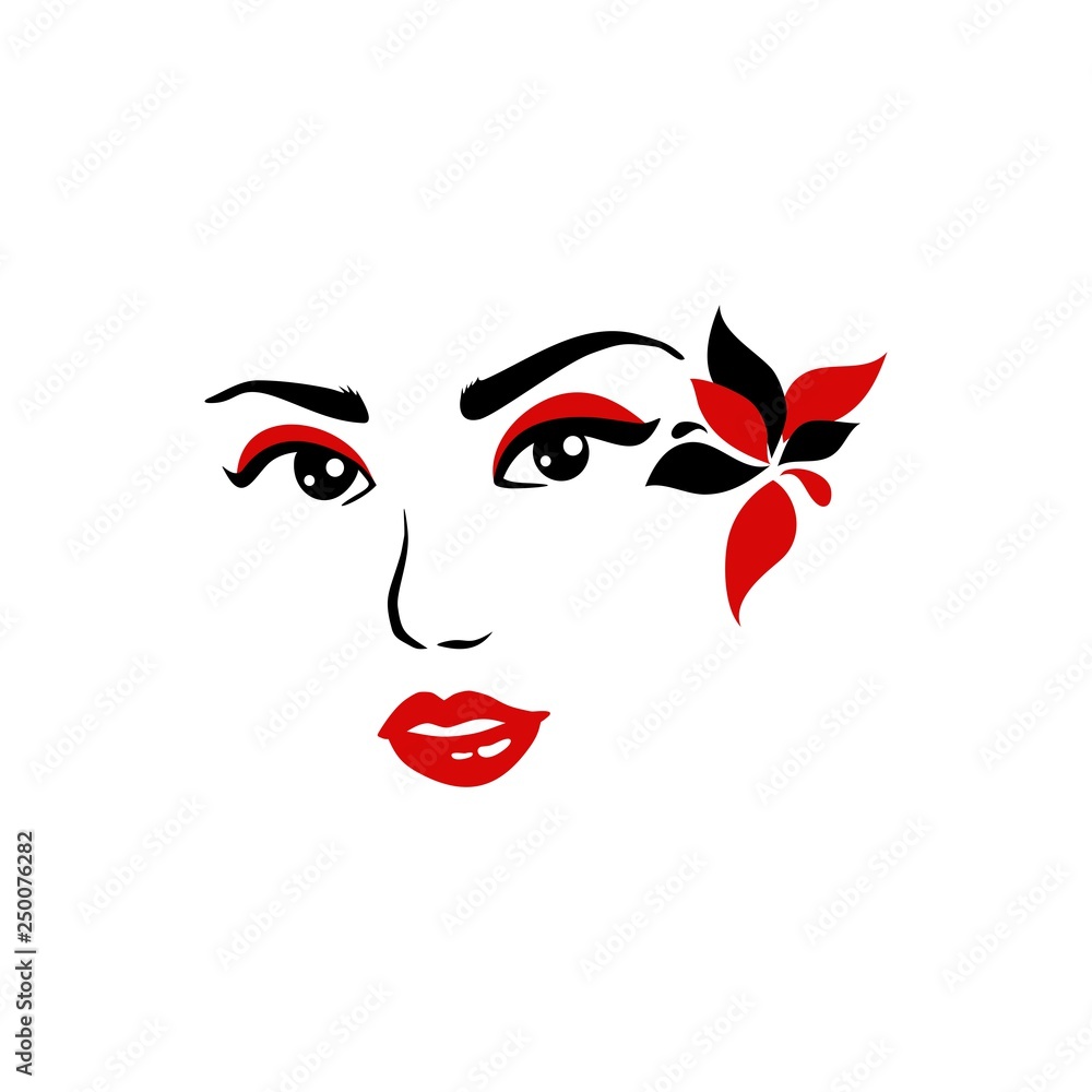 Obraz premium lady face amazing design for your company or brand 