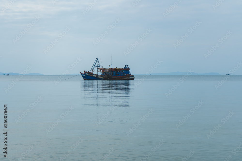 boat in sea in Phu Quoc