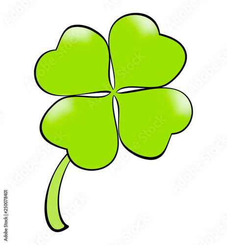 Kleeblatt mit vier Blättern