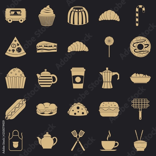 Ingestion icons set. Simple set of 25 ingestion vector icons for web for any design