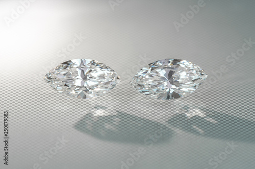 Marquise diamonds with lighting effect