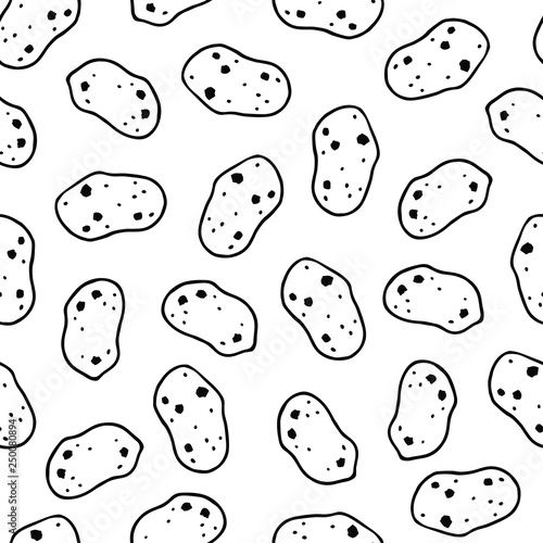 Pattern of vector illustrations on the vegetarianism theme  various types of vegetables. Isolated editable objects for your design.