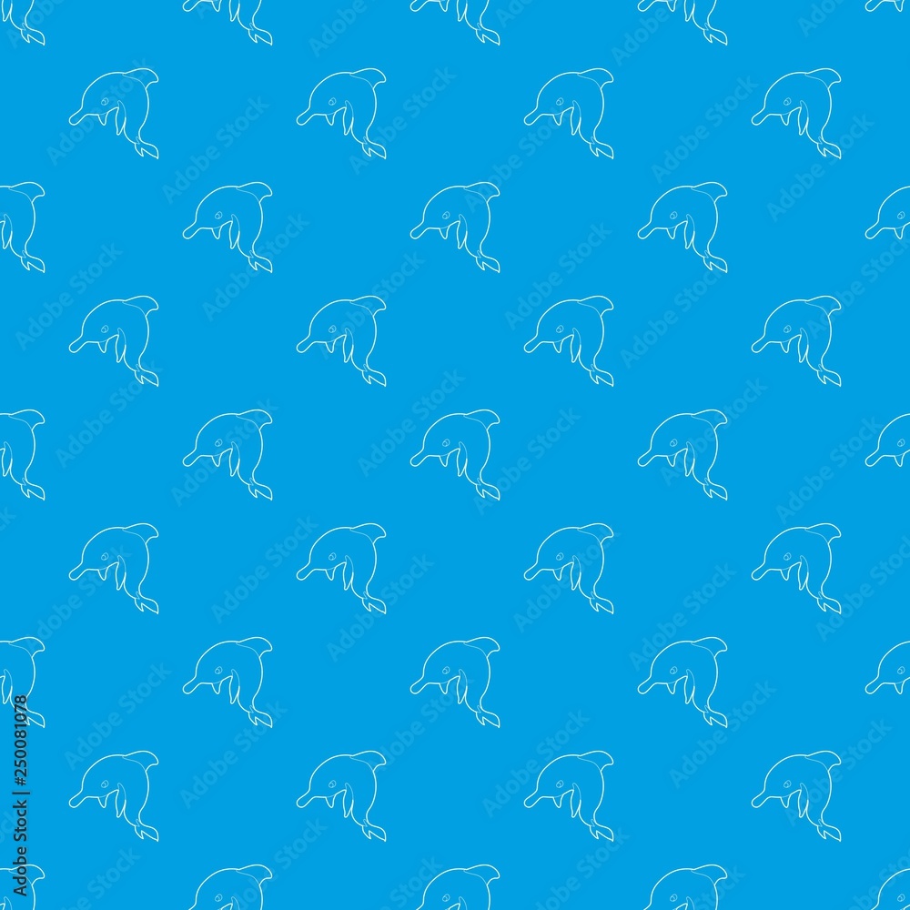 Dolphin pattern vector seamless blue repeat for any use Dolphin pattern vector seamless blue repeat for any use