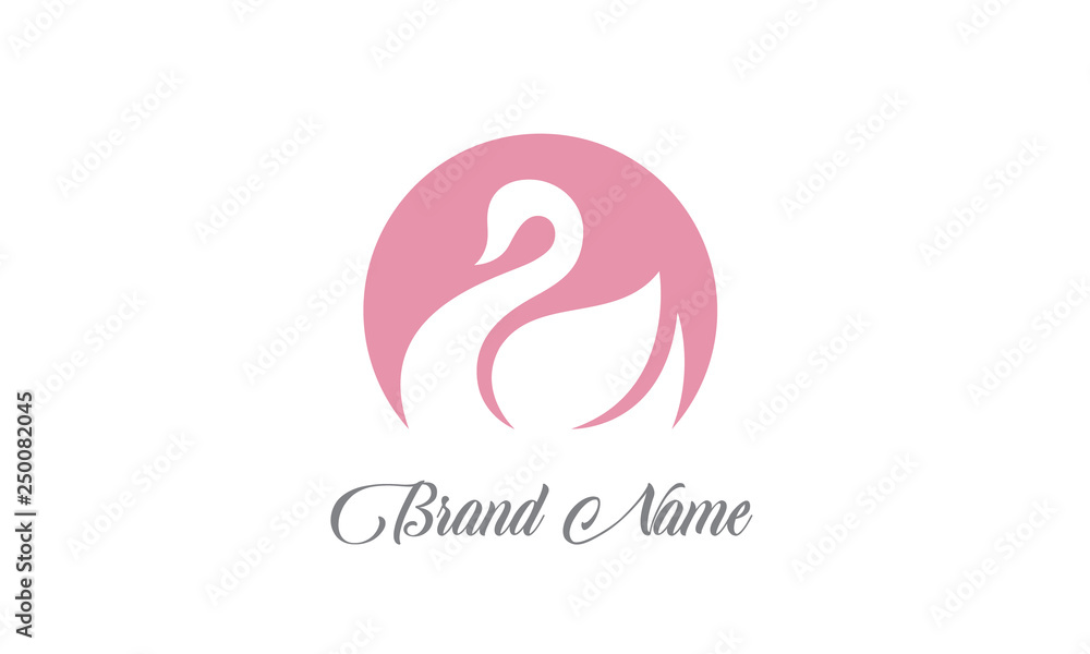 Nice and elegant swan logo design created in the modern negative space style. Nice and elegant swan logo design created in the modern negative space style.