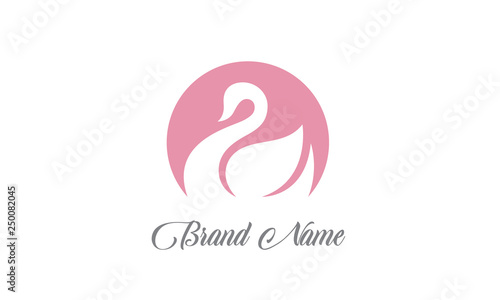 Nice and elegant swan logo design created in the modern negative space style. 