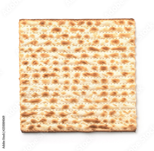 Top view of flatbread matzo