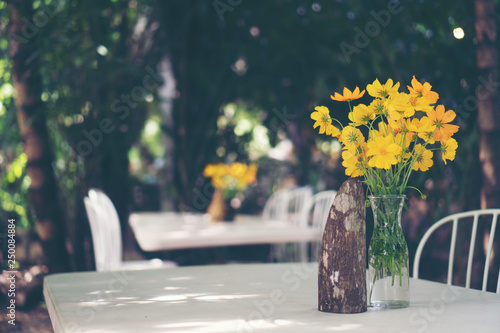 Flower vase on the table