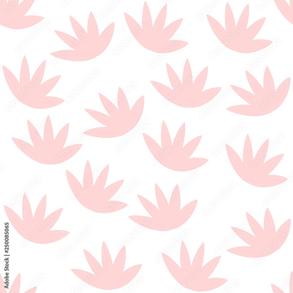 Pink flowers seamless vector Pink flowers seamless vector