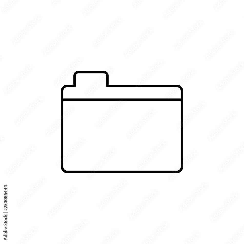 file folder outline icon. Signs and symbols can be used for web, logo, mobile app, UI, UX