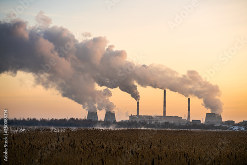 Thermal power station exhaust steam