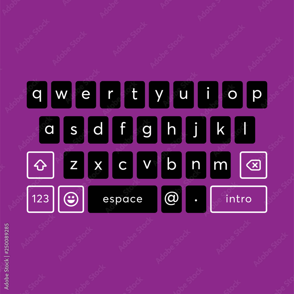 vector modern keyboard of smartphone, alphabet buttons vector modern keyboard of smartphone, alphabet buttons